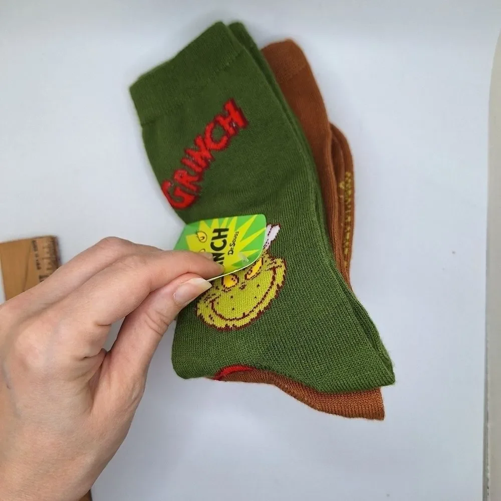The Grinch and Max crew Socks Christmas holiday Pairs